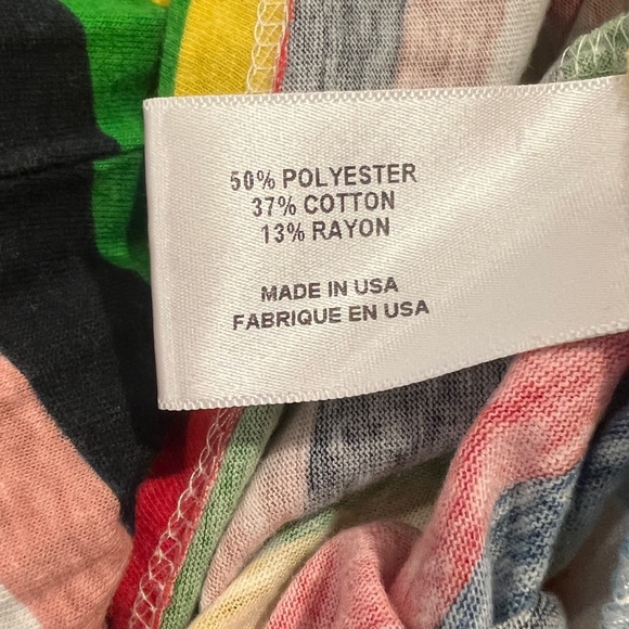 PAM & GELA Women’s Multicolor Striped Short Sleeve Tee Size M - Picture 4 of 5